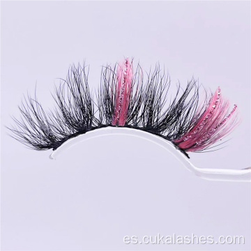 Strip Strip Pink Sparkle False pestañas con brillo